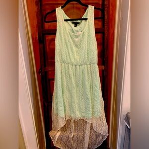 Short asymmetrical dress.